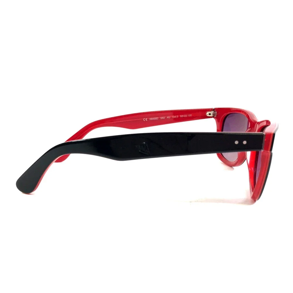 Polaroid Sunglasses X8400D 0A2 Black Red Frames with Purple Gradient Lenses